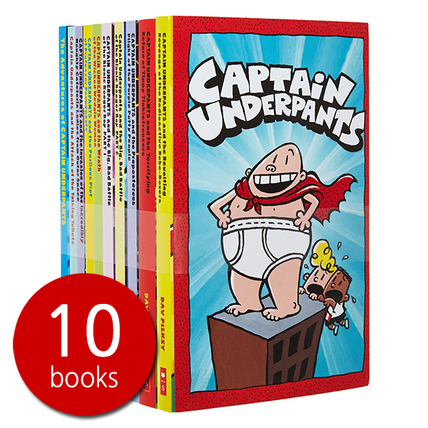 Captain Underpants Children Collection 10 Books Set