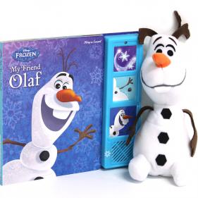 B급)Olaf Disney Frozen 사운드북+올라프인형