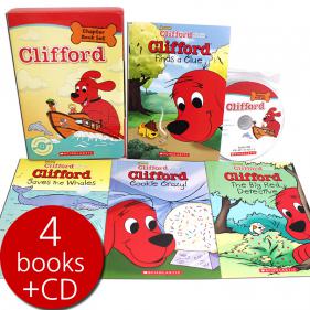 Scholastic Clifford : Chapter Book 4books (B+CD) box set