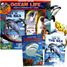 Discover Nature Ocean Life Books &amp; Viewable Fact Cards