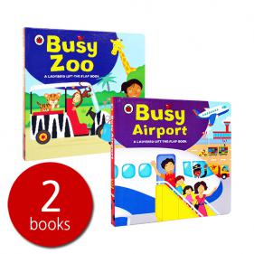 Ladybird Lift-the-flap Book: Busy Zoo, Airport 2 Set - 하드커버북 2권 세트