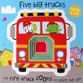 B급) Pop Out & Play Five big trucks - 보드북