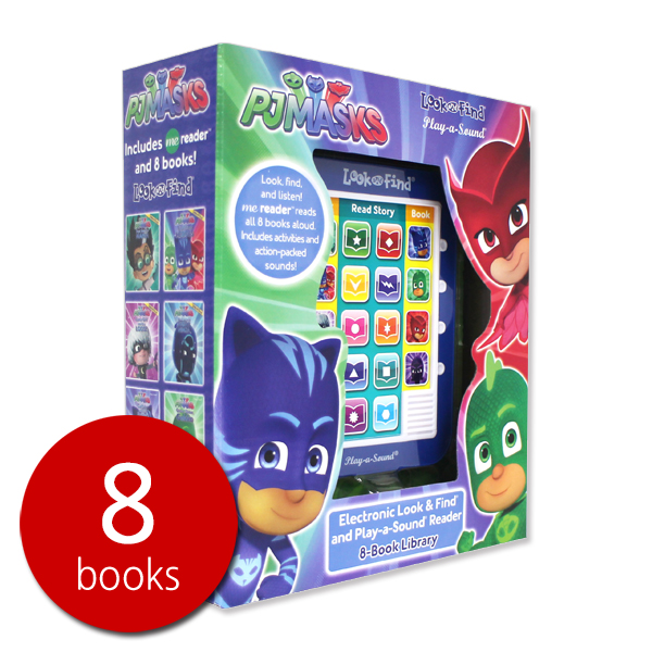 PJ Marks Look&Find and Play-a-Sound Reader 8 book Library - 미리더