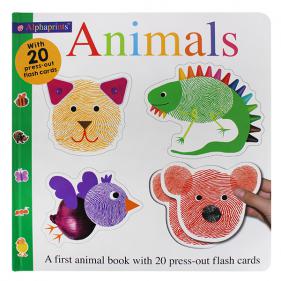 Alphaprints Animals with 20 Press-out Flash Cards - 보드북
