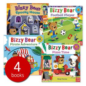 Bizzy Bear 4 Books Set (QR음원 포함) - 조작북/보드북