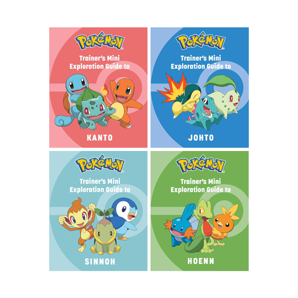 Pokemon : Trainer's Mini Exploration Guide 4 Books Set - 하드커버북