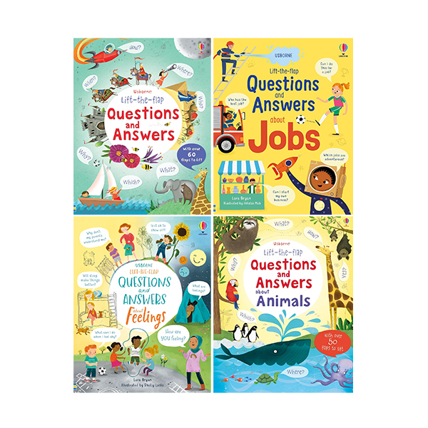 어스본 Usborne Lift-The-Flap Questions and Answers 4-Book Set - 플랩북/보드북
