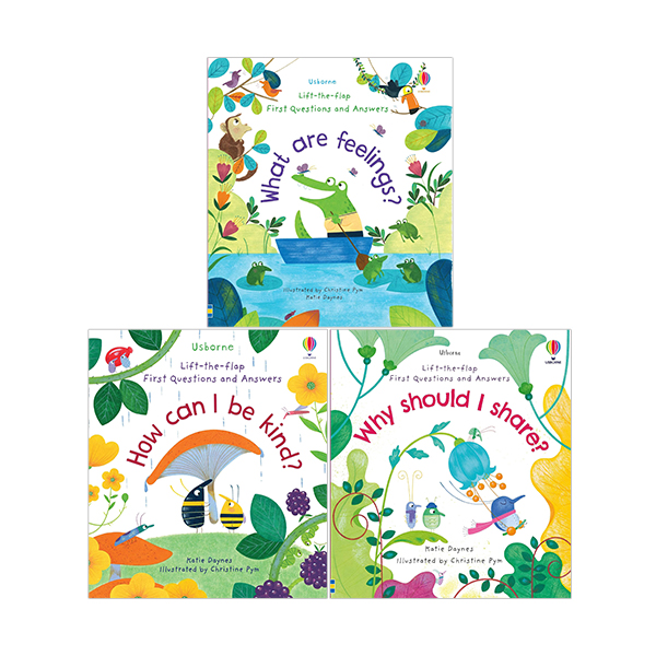 어스본 Usborne Lift-the-Flap First Questions and Answers 3-Book Set (What Are Feeling? 외)- 플랩북/보드북