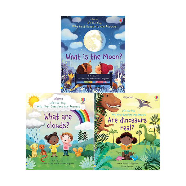 어스본 Usborne Lift-the-Flap Very First Questions and Answers 3-Book Set (What Is the Moon? 외) - 플랩북/보드북