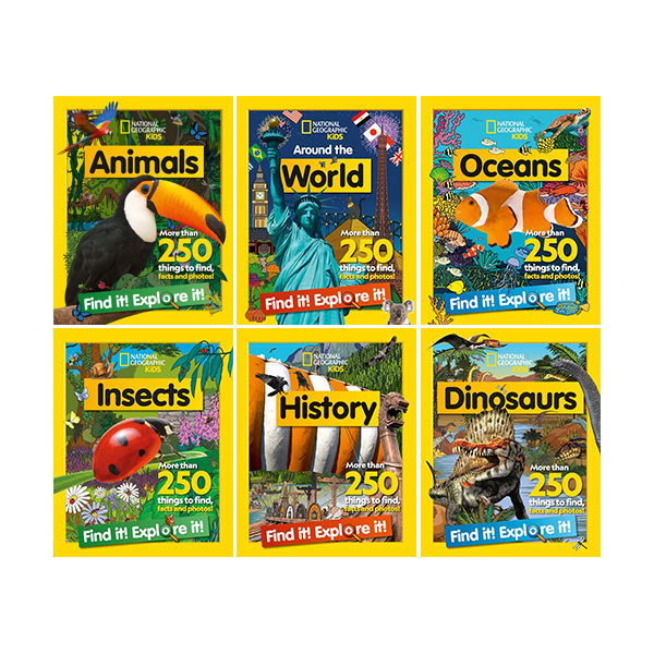 National Geographic Kids : Find It! Explore It! 6 Books Set - 페이퍼북