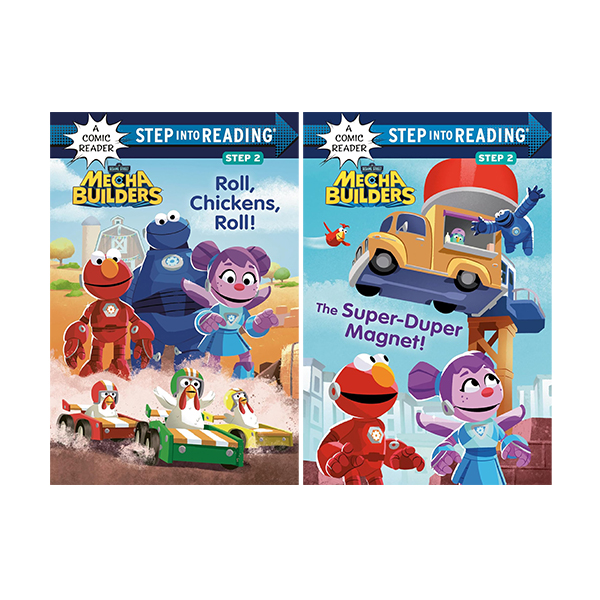 A Comic Reader : 123 Sesame Street Mecha Builders 2 Books Set (Step into Reading)(Step 2) - 코믹북/페이퍼북