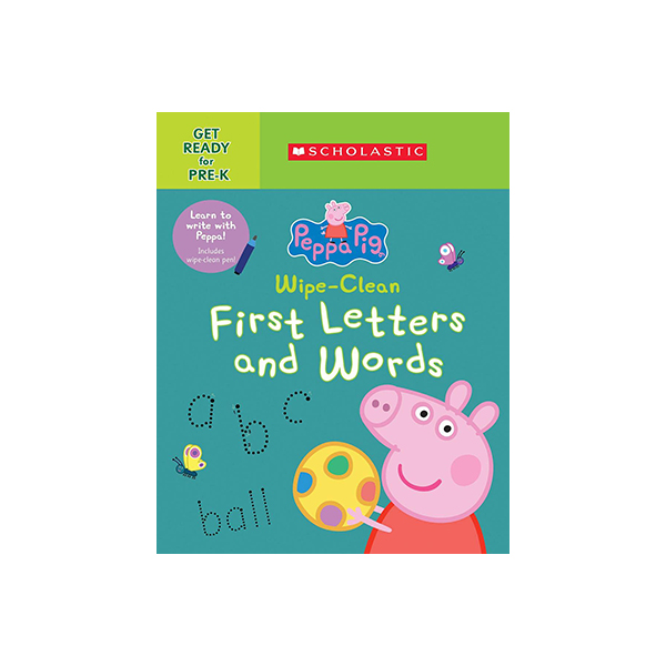 스콜라스틱 Peppa Pig : Wipe-Clean First Letters and Words(Includes Wipe-Clean Pen!) - 페이퍼북
