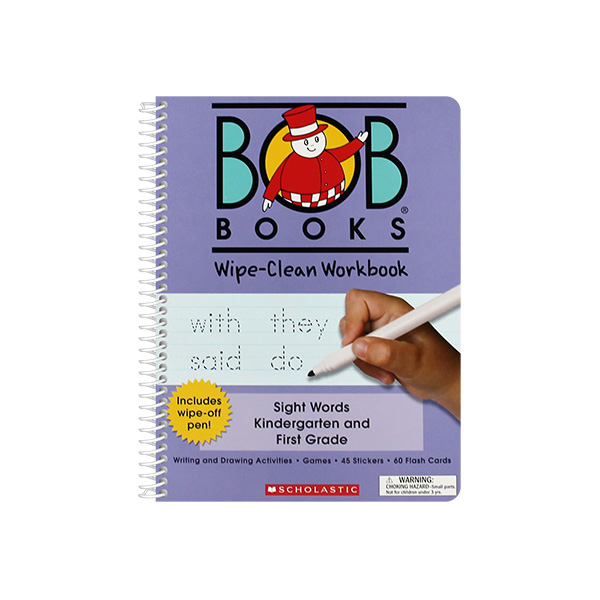 스콜라스틱 Bob Books : Wipe-Clean Workbook Sight Words Kindergarten and First Grade (마카 펜 포함) - 페이퍼북
