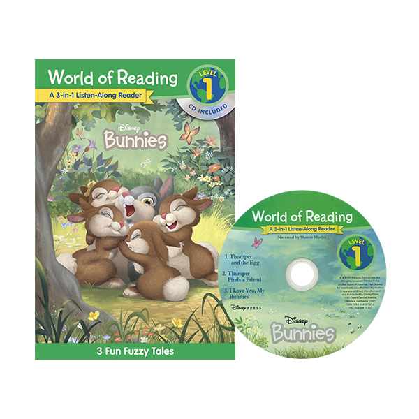 Disney Bunnies 3-in-1: World of Reading (Level 1)(CD음원포함) - 페이퍼북