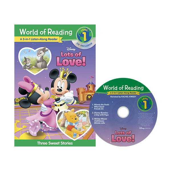 Disney Lots of Love! 3-In-1: World of Reading (Level 1)(CD음원포함) - 페이퍼북