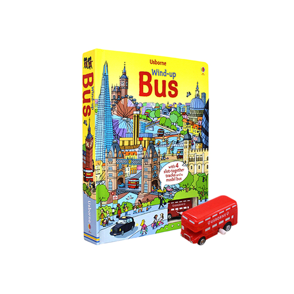 어스본 Usborn Wind-up Bus (장난감 태엽 버스 포함) - 보드북