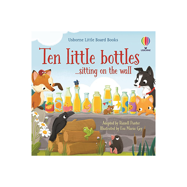 어스본 Usborne Ten little bottles sitting on the wall - 보드북