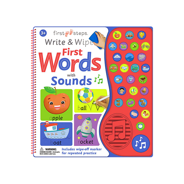 First Step : Write and Wipe First Words with Sound (마카 펜 포함) - 사운드북/보드북