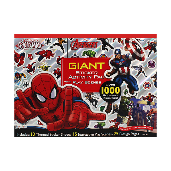 Marvel Spider-Man/Advengers Giant Sticker Activity Pad with Play Scenes (Over 1000 Re-Usable Stickers!) - 페이퍼북