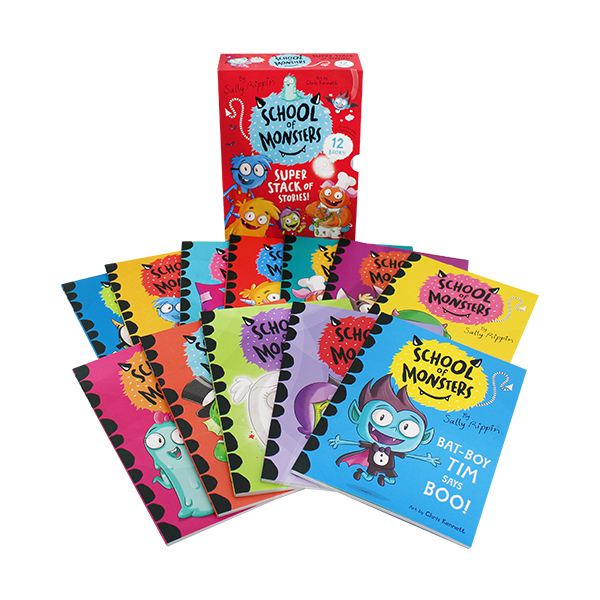 풀컬러 School of Monsters Super Stack of Stories! 12 Books Set - 챕터북/페이퍼북