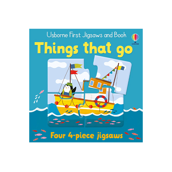 어스본 Usborne First Jigsaws and Book: Things that go (Four 4-Piece Jigsaws) - 페이퍼북