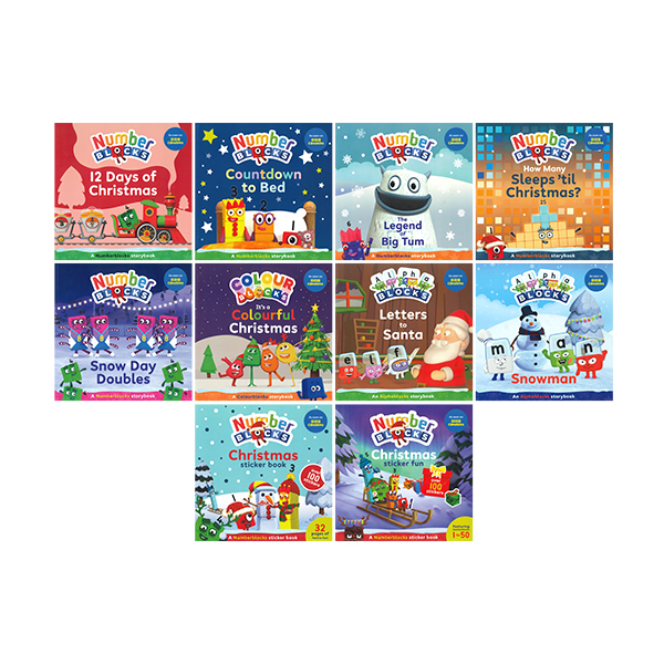 Festive Fun Collection 10 Books Set (Numberblocks, Alphablocks, Colourblocks) - 페이퍼북