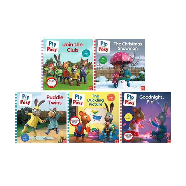 TV 시리즈 버전 Pip and Posy 5 Books SET 2 (QR음원 포함) - 페이퍼북