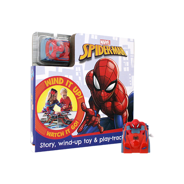 Marvel Spider-Man Wind-Up Toy & Play-Track - 보드북