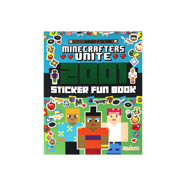 100% Unofficial Minecraft Unite 2001 Sticker Fun Book - 스티커북/페이퍼북