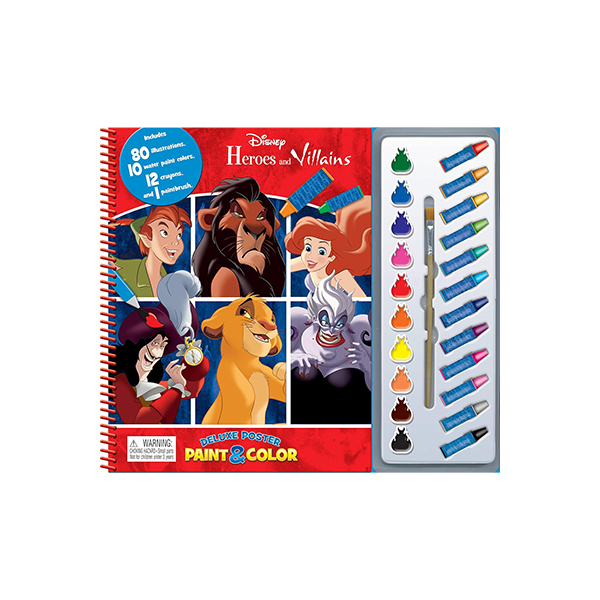 Disney Heroes & Villains : Deluxe Poster Paint & Color - 페이퍼북/컬러링북