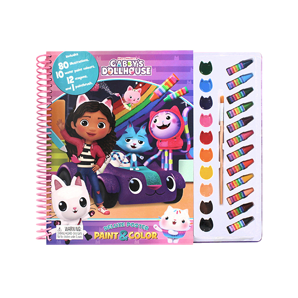 DreamWorks Gabby's Dollhouse Deluxe Poster and Paint 컬러링북