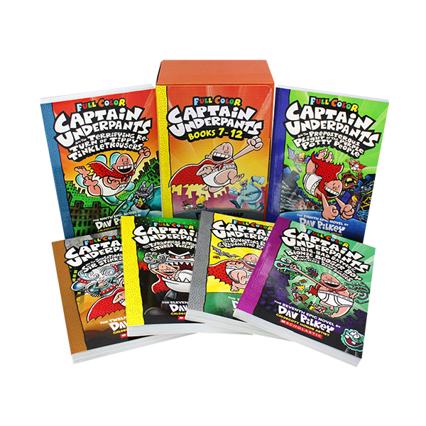 스콜라스틱 Captain Underpants : Color Edition Boxed Set #7~12 - 페이퍼북